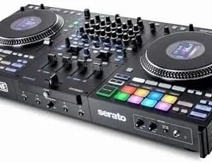 rane-performer-4-channel-motorized-dj-controller-7%e2%80%b3-platters-with-displays-precisions-feel-faders-stem-split-advanced-fx-serato-dj-pro-includeds